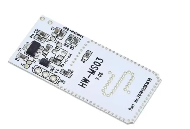 Microwave Doppler Radar Motion Sensor Module HW-MS03 2.4-5.8GHz Presence Detection Board, High-Precision Movement Sensing, Digital Output Interface for Arduino, DIY Automation & Security Projects