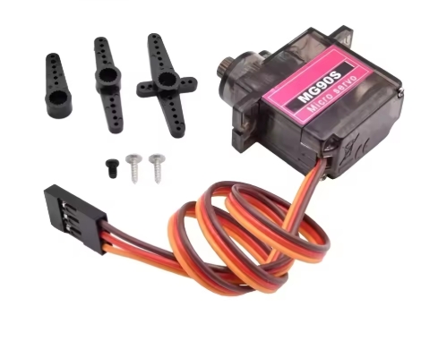 MG90S Micro Servo Motor, 360° Continuous Rotation Plastic Gear, Analog RC Servomotor, 4.8V–6V PWM Control for Arduino ESP32 Robot Car & DIY Projects, Includes Servo Horns + Mounting Screws – image 2