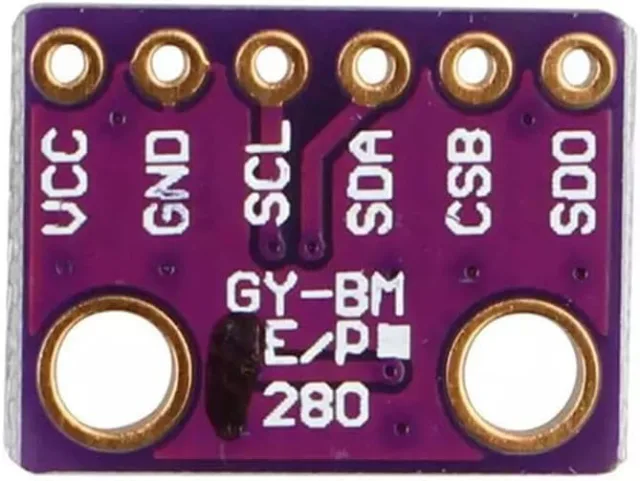 BME280 Temperature Humidity Pressure Sensor Module, Digital Barometric Sensor with I2C/SPI Interface, 1.8V–3.6V (3.3V Logic) for Arduino ESP32 and Raspberry Pi, Weather Station Altimeter Ready