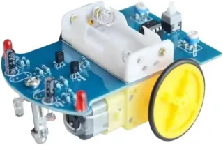 D2-1 Smart Robot Car Kit, DIY Line Tracking + Light-Sensing (Photosensitive) Robot Car, Self-Driving Educational Electric Toy Chassis with Motor & Wheels, No Battery Required (Battery Not Included)