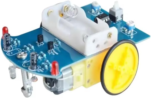 D2-1 Smart Robot Car Kit, DIY Line Tracking + Light-Sensing (Photosensitive) Robot Car, Self-Driving Educational Electric Toy Chassis with Motor & Wheels, No Battery Required (Battery Not Included)