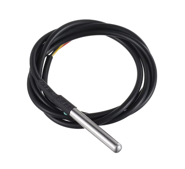 DS18B20 Waterproof Digital Temperature Sensor Probe Stainless Steel Tube 1-Wire Thermometer with 1m Cable for Arduino Raspberry Pi ESP32 HVAC Aquariums Incubators