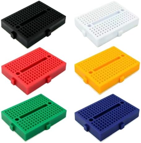 Mini Breadboard, 170 Tie-points, 35x47x8.5mm, Solderless Electronic Prototype Test Board -6 pcs set