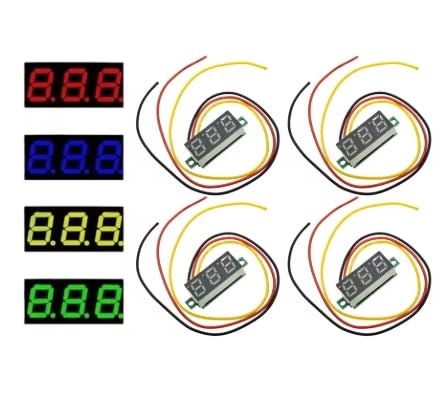 Mini Digital Voltmeter Module 0.28" Display, DC 2.5V–30V Voltage Tester, 3-Wire Panel Meter, Small Voltage Display for DIY Electronics – image 3