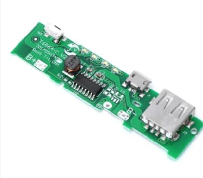 5V 1A Power Bank PCB Module for 18650 Li‑ion Battery, USB Output Step‑Up Boost Converter Board with Micro USB Charging Input, DIY Portable Charger Protection Circuit