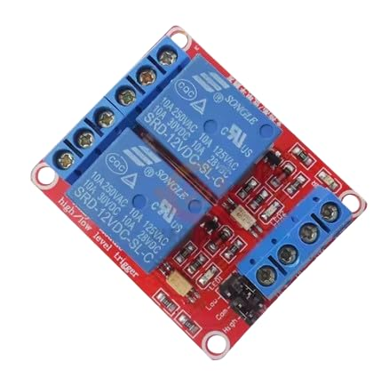 2-Channel 12V Relay Module Board with Optocoupler, High/Low Level Trigger, 10A 250VAC/125VAC/30VDC Switching, Screw Terminals, Arduino Compatible DIY Control Module – image 2