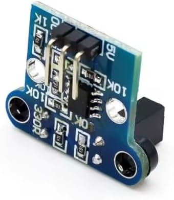 HC-020K Photoelectric Double Speed Measurement Module with 25.6mm Encoder Disc, Dual Output Pulse Sensor Board, 3-Pin Interface, Arduino Compatible RPM/Speed Counter for Motors & Robotics – image 2