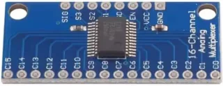 CD74HC4067 16-Channel Analog/Digital Multiplexer Module 3.3V/5V, 16:1 Signal Selector Breakout Board with S0-S3 EN SIG, for Arduino ESP32 ESP8266 ADC GPIO Sensor Expansion