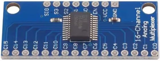 CD74HC4067 16-Channel Analog/Digital Multiplexer Module 3.3V/5V, 16:1 Signal Selector Breakout Board with S0-S3 EN SIG, for Arduino ESP32 ESP8266 ADC GPIO Sensor Expansion