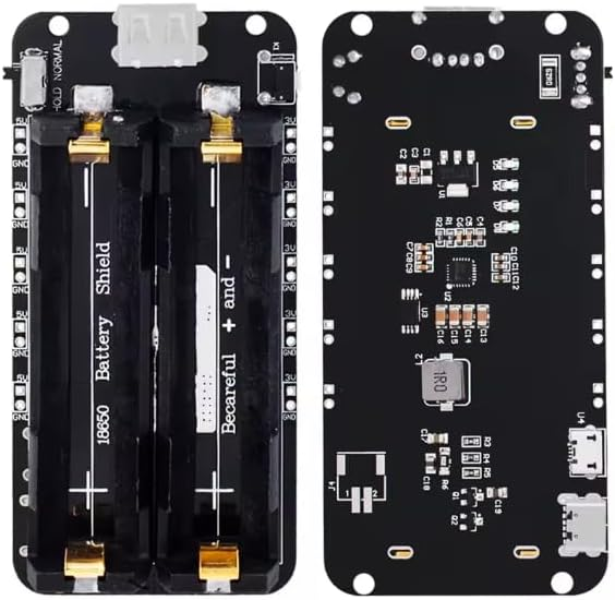 2x18650 Lithium Battery Shield V8 Power Expansion Board with Micro USB Charging, Dual Output 5V/3A & 3V/1A, USB-A Port, On/Off Switch, Arduino ESP32 ESP8266 Compatible – image 2