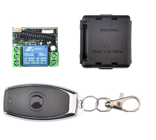 433MHz RF Wireless Remote Control Switch – DC 12V 10A Single-Channel Relay Receiver + Transmitter – image 2