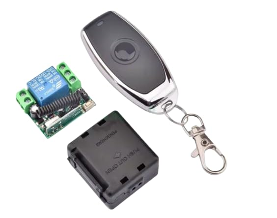 433MHz RF Wireless Remote Control Switch – DC 12V 10A Single-Channel Relay Receiver + Transmitter – image 3