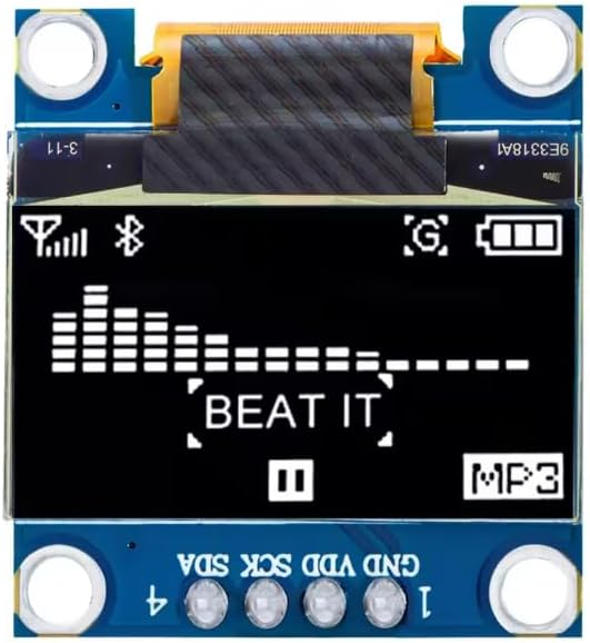 0.96" OLED Display Module 128x64 I2C (White)