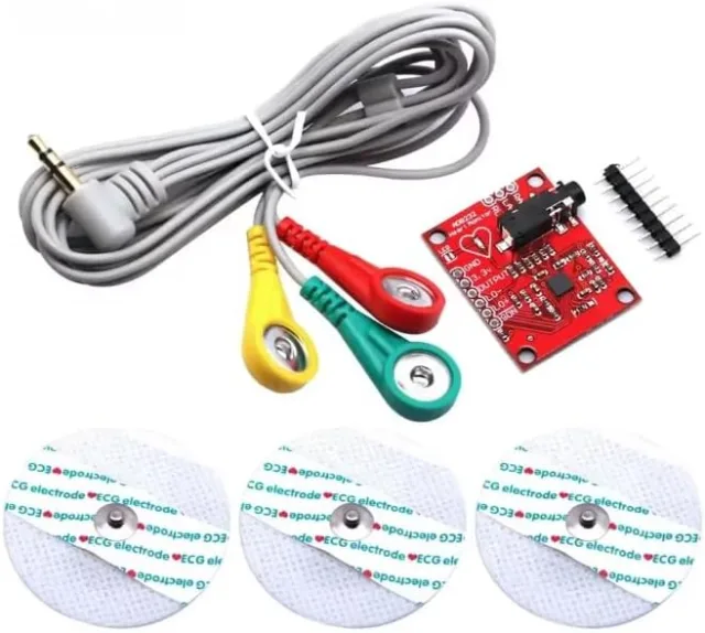 AD8232 ECG/EMG Muscle Electrical Sensor Module – Heart Rate & Muscle Signal Monitor Board (Arduino)