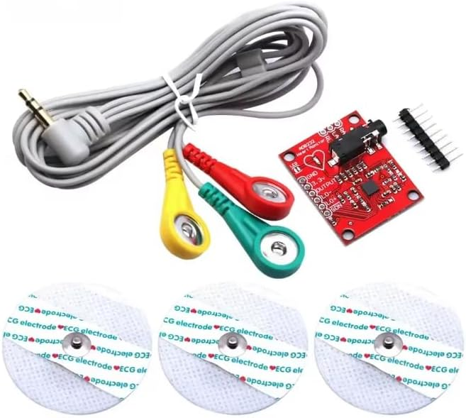 AD8232 ECG/EMG Muscle Electrical Sensor Module – Heart Rate & Muscle Signal Monitor Board (Arduino)
