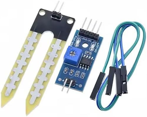 Soil Moisture Sensor Module Kit, Hygrometer Detection Module with Connecting Cables for Arduino Development Board, DIY Robot and Smart Car Projects