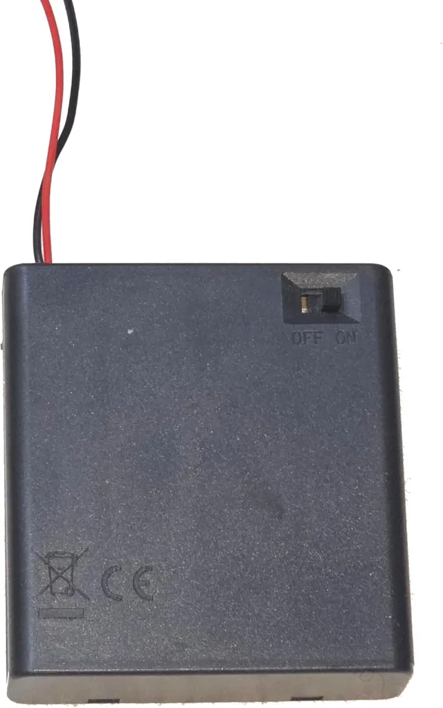 4AA Battery Holder Case with ON/OFF Switch and Cover