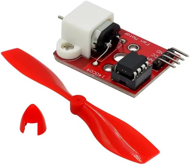 L9110 DC Fan Module, 5V MCU Development Board with Red Propeller, Fire Fighting Robot Component