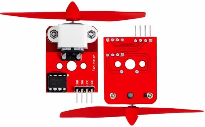 L9110 DC Fan Module, 5V MCU Development Board with Red Propeller, Fire Fighting Robot Component – image 3