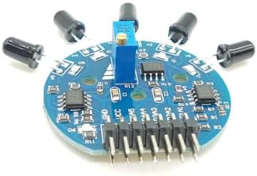 5-Channel Flame Sensor Module for Arduino, 3.3V-5V IR Fire Detection Array Board, 5-Way Directional Digital Outputs D1-D5 (A1-A5), Adjustable Sensitivity for Robotics & DIY
