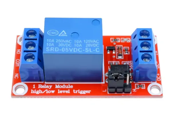 9V 1-Channel Relay Module, High/Low Level Trigger Switch Board for Arduino & DIY Control