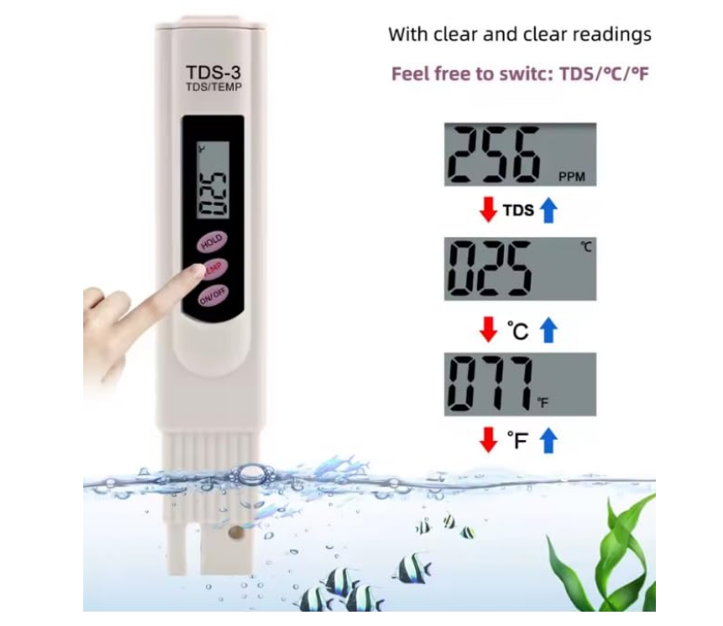 Digital TDS Meter Pen with Temperature, Water Quality Tester (0–9999 ppm) with Hold Function – image 2