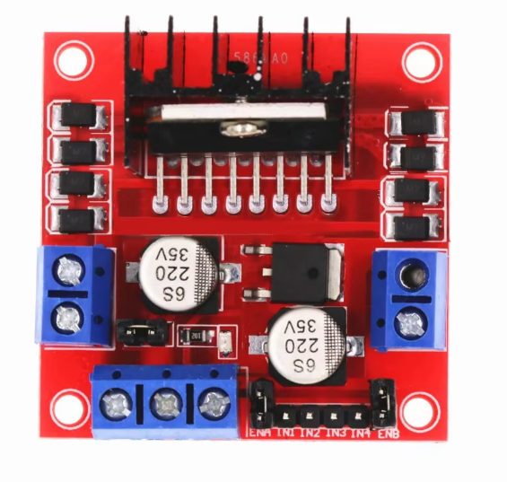 L298N Dual H-Bridge Motor Driver Module, DC Motor & Stepper Controller Board for Arduino & DIY Robotics