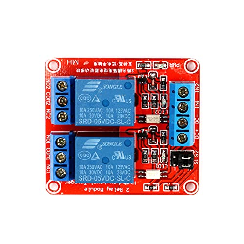 2-Channel 5V Relay Module with Optocoupler Isolation, High/Low Level Trigger Select, Screw Terminals, Arduino/Raspberry Pi MCU Compatible for AC/DC Load Switching – image 2