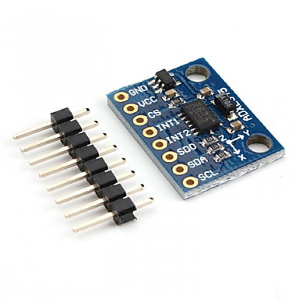 ADXL345 3-Axis Digital Accelerometer Sensor Module with I2C/SPI Interface, Low-Power MEMS Motion Detection, 3.3V Logic (Typical), Breakout Board for Arduino & Raspberry Pi