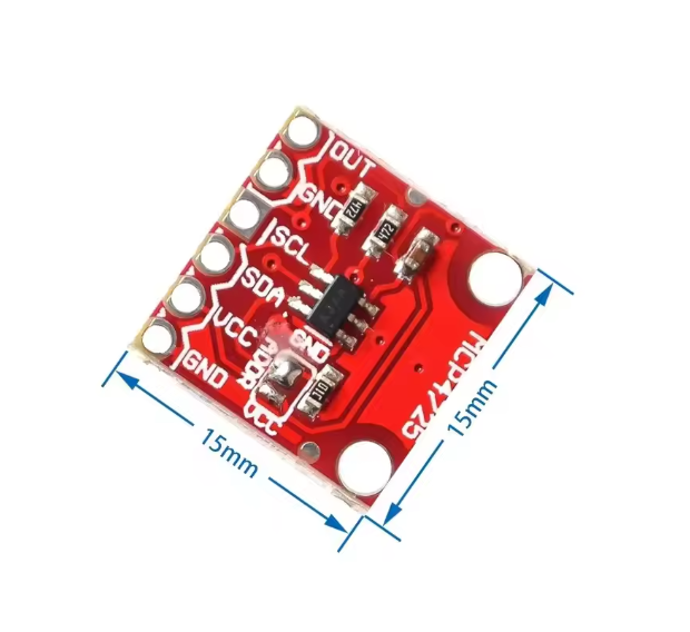 MCP4725 I2C DAC Breakout Module 12-Bit Digital-to-Analog Converter with EEPROM, 15x15mm Board, I2C Interface for Arduino, STM32, Raspberry Pi, DIY Prototyping – image 3