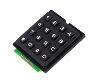 4x4 Matrix Keypad Module 16-Key Tactile Button Input Panel 68.4mm x 65.5mm, 8-Pin Row/Column Scanning for Arduino & 3.3V/5V Microcontrollers, DIY Key Entry & Access Control