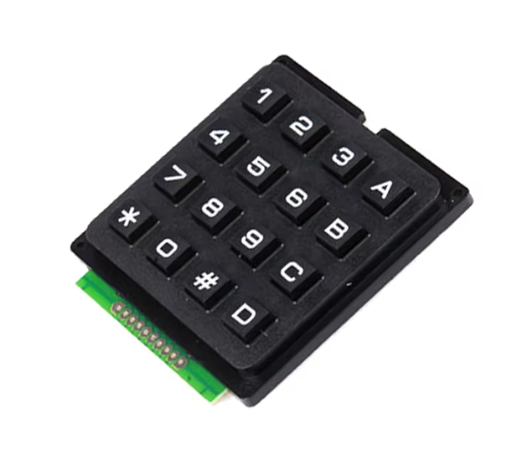 4x4 Matrix Keypad Module 16-Key Tactile Button Input Panel 68.4mm x 65.5mm, 8-Pin Row/Column Scanning for Arduino & 3.3V/5V Microcontrollers, DIY Key Entry & Access Control