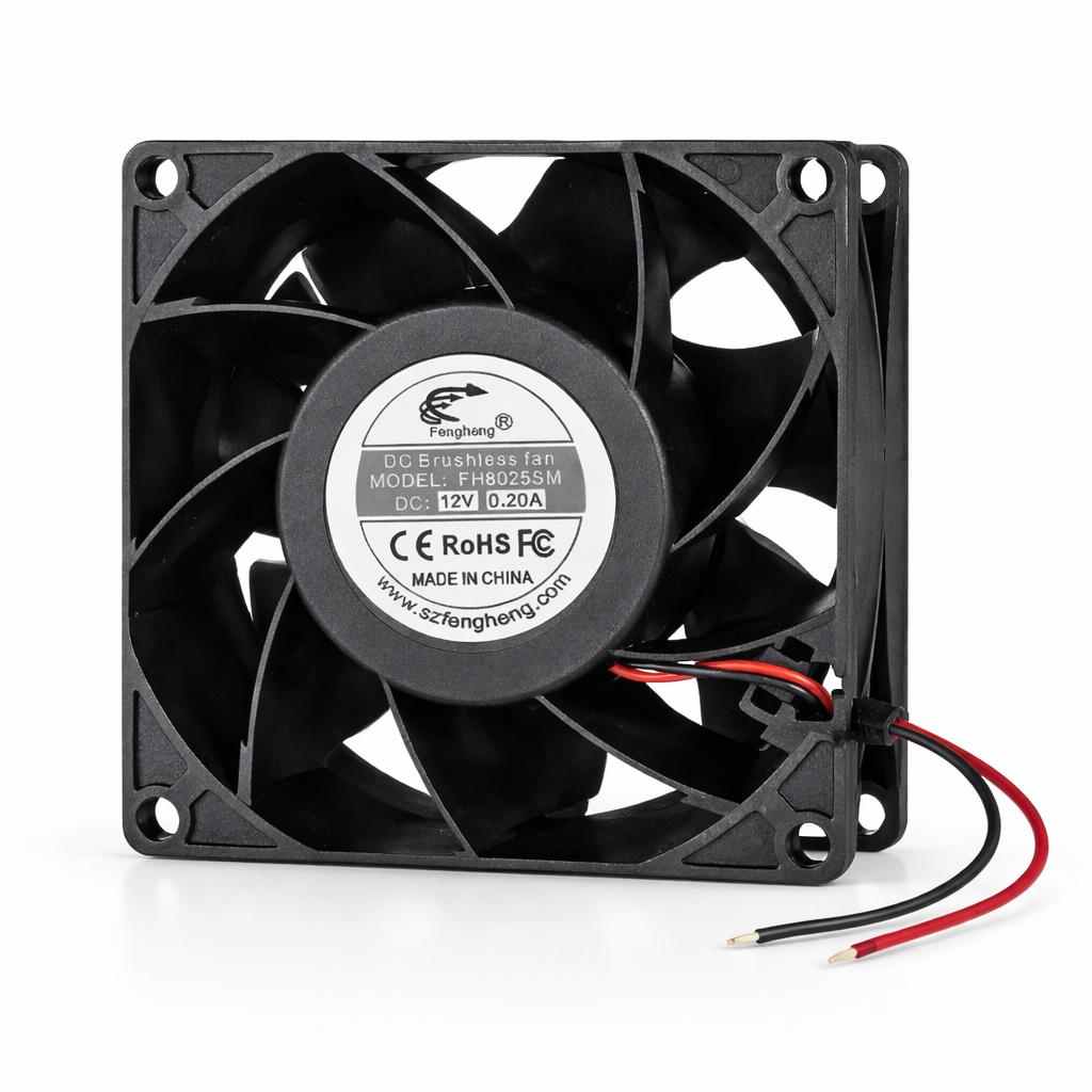 12V DC Brushless Cooling Fan High Airflow 2-Wire Axial Ventilation Fan for Electronics Enclosures, Power Supplies, 3D Printer Cabinets, DIY Thermal Management & Ventilation (DCF12V50W)
