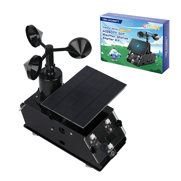 ACEBOTT Weather Station STEM Kit with ESP32 Controller Board | Supports Arduino, ACECode & Python Programming | Compatible with Arduino | For Home & K-12 Classroom STEM Education