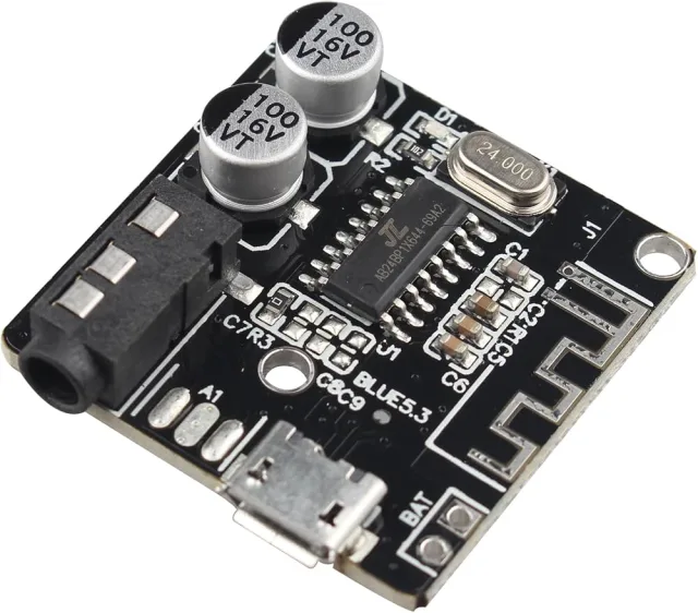 Bluetooth 5.0 Audio Receiver Module with USB/TF Card Decoder, Type-C 5V Power Input, Stereo Preamp L/R Output, DIY Wireless Audio Board for Speakers, Amplifiers & Car Audio