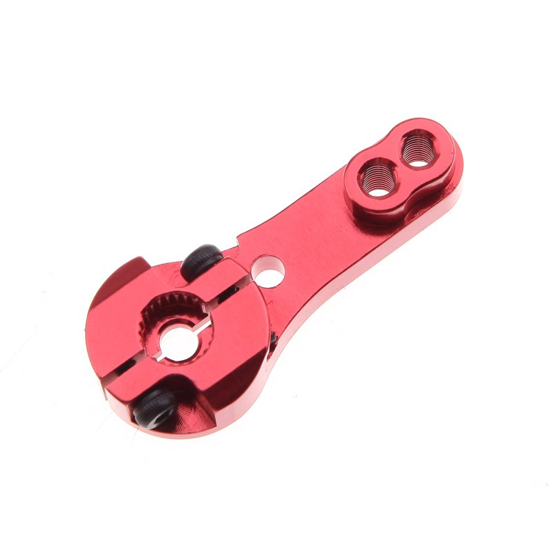 Red CNC Aluminum Servo Motor Arm Horn 25T AL Alloy for 1/8 1/10 RC Car Torque Metal Pro EMAX Servo MG995 MG946R MG996R MG945 S3003 Heavy Duty Steering Linkage Upgrade Part – image 2