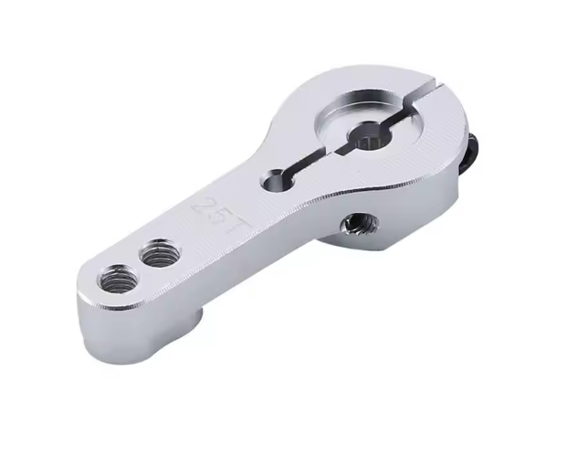 Silver 25T CNC Aluminum Servo Motor Arm Horn Metal Alloy Replacement for 1/8 1/10 Scale RC Car Torque Pro EMAX MG995 MG946R MG996R MG945 S3003 Servos