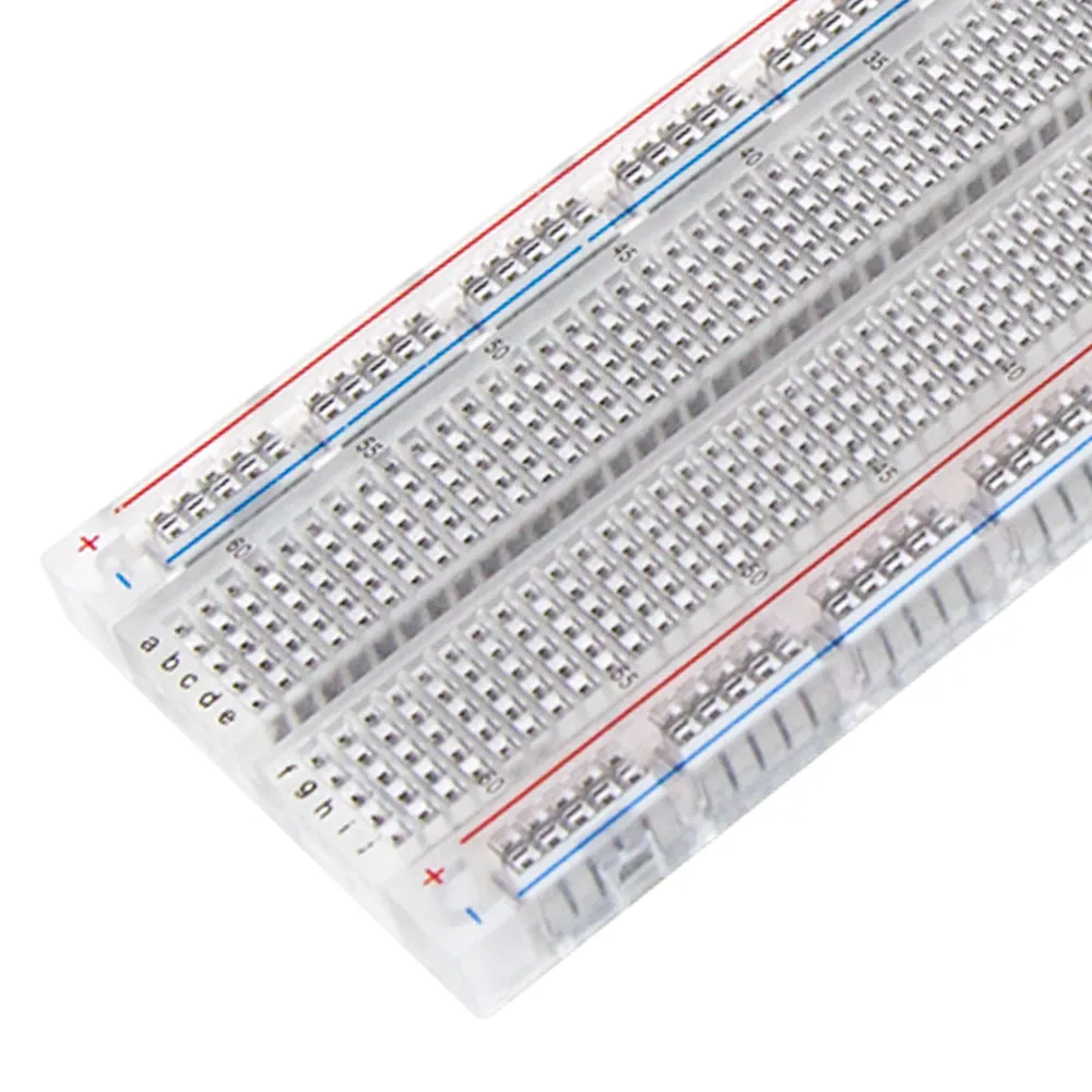 Transparent 830 Points Solderless Breadboard Clear Prototype Circuit Board MB-102 High Quality DIY Electronic Testing Experiment PCB Base with Power Plane