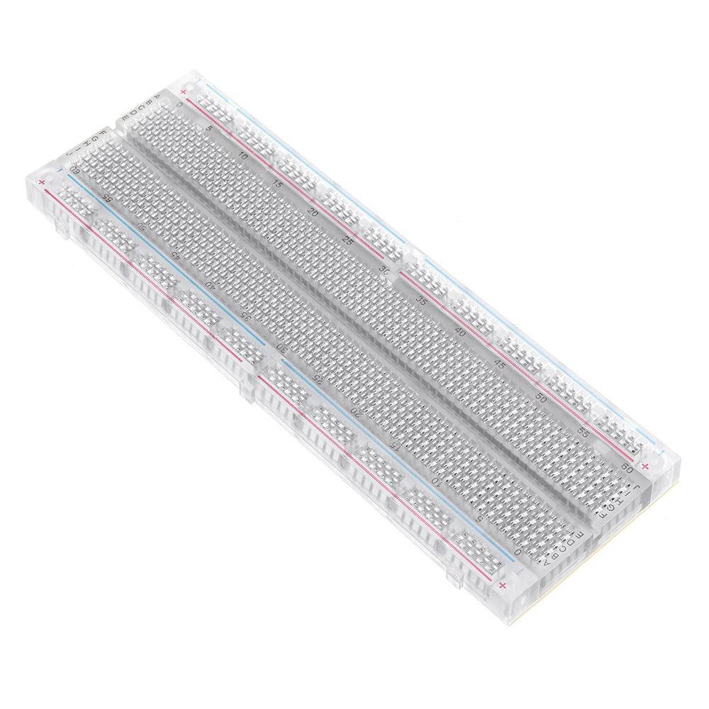 Transparent 830 Points Solderless Breadboard Clear Prototype Circuit Board MB-102 High Quality DIY Electronic Testing Experiment PCB Base with Power Plane – image 2