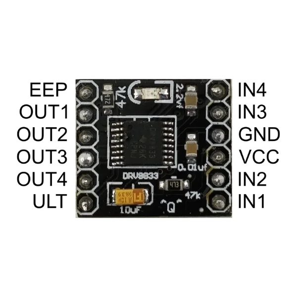 DRV8833 2 Channel Motor Driver Module - Dual H-Bridge DC Stepper Motor Controller Board, 1.5A per Channel, for Arduino Robotics and DIY Electronics – image 3