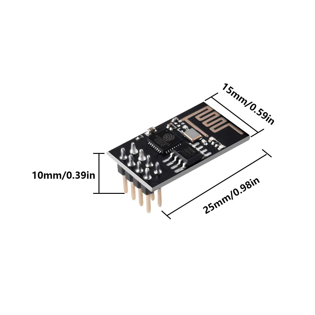 ESP-01 ESP8266 Serial WiFi Module - 1MB Flash, 2.4GHz Wireless Transceiver, for IoT Smart Home & Arduino Projects – image 2