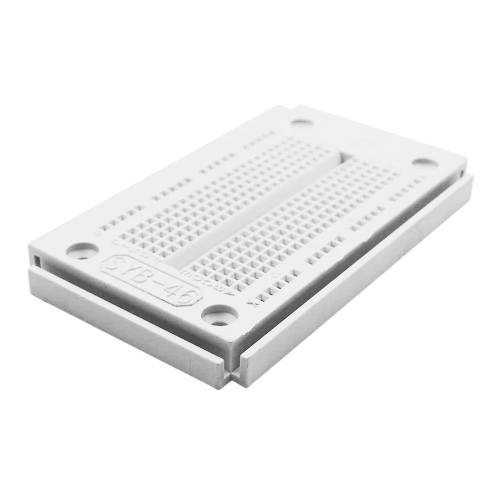 Solderless Breadboard 270 Tie Points - SYB-46 Prototype Board (9.05x5.26x0.86cm) with Self-Adhesive Backing for Arduino, Raspberry Pi, and DIY Electronic Circuit Prototyping – image 2