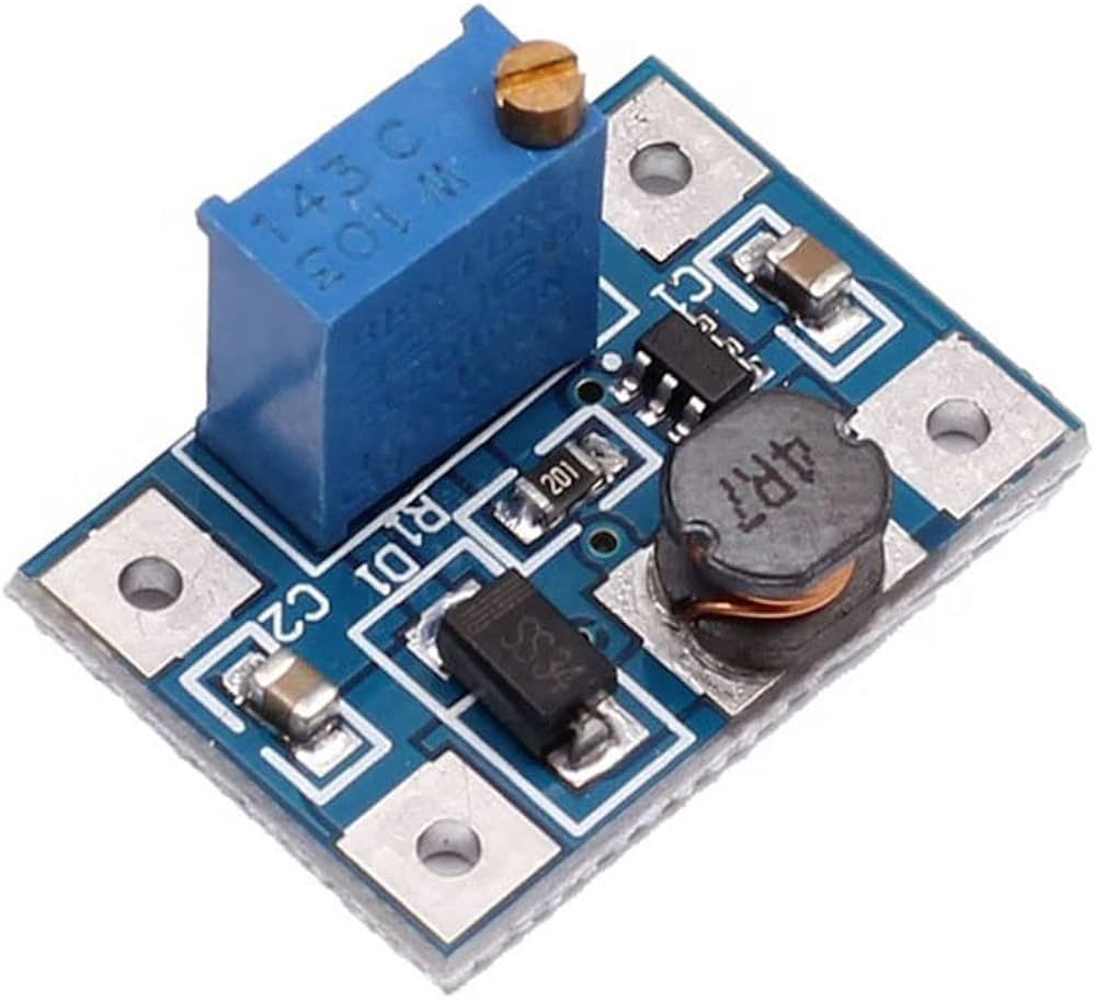 SX1308 DC-DC Boost Converter Step-Up Adjustable Power Module - 2V-24V to 3V-28V 2A 1.2MHz High Efficiency Voltage Regulator Board for DIY Electronics and Arduino Projects