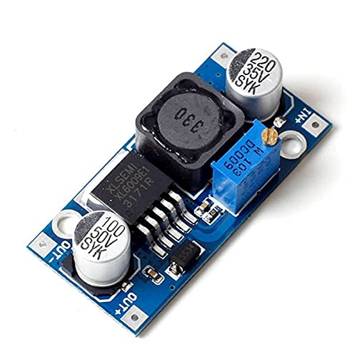 XL6009 DC-DC Booster Step-Up Module - Adjustable Voltage Regulator 3V-32V to 5V-35V Power Converter, 4A Switch Current High-Efficiency Boost Board for Arduino and DIY Electronics Projects