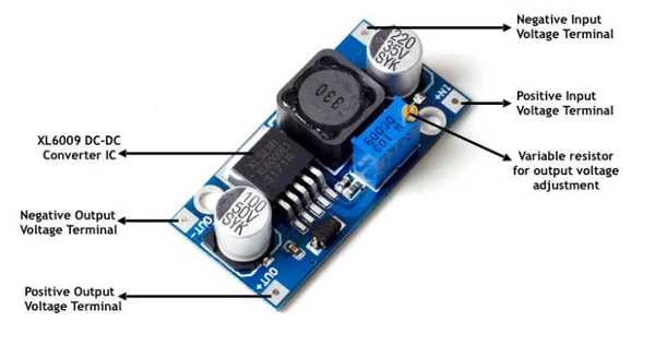 XL6009 DC-DC Booster Step-Up Module - Adjustable Voltage Regulator 3V-32V to 5V-35V Power Converter, 4A Switch Current High-Efficiency Boost Board for Arduino and DIY Electronics Projects – image 3
