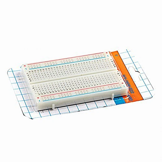400 Tie Point Solderless Breadboard - Half Size Prototyping Circuit Board with Power Rails, for Arduino & Electronics DIY Projects