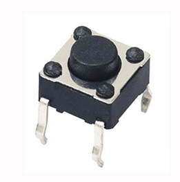 6x6mm Tactile Push Button Switch - 4-Pin Momentary Tactile Switch for Breadboard Electronics Projects and Arduino Microcontroller Inputs