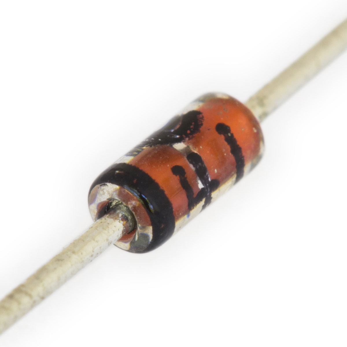 1N4148 DO-35 Small Signal Fast Switching Diode - 100V Peak Reverse Voltage, 200mA Current, Axial Through-Hole, for Electronic Circuits and Logic Protection