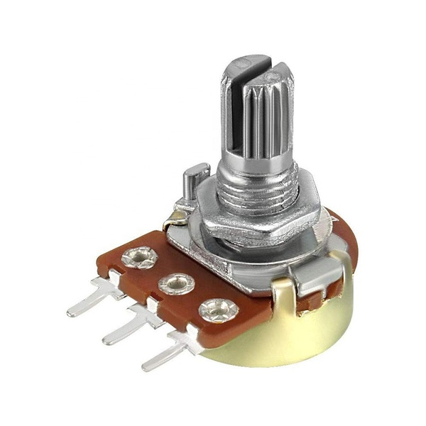 WH148 10K Potentiometer 15mm Splined Shaft - Linear Rotary Variable Resistor for Audio Control, Arduino & DIY Electronics