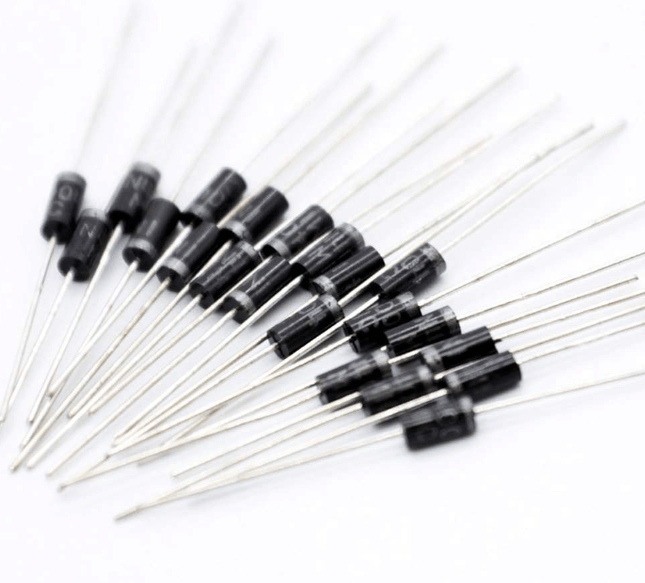 1N4004 Rectifier Diode 10-Pack - 1A 400V Axial Silicon Diodes, DO-41 Package for Power Supplies, Polarity Protection, and Flyback Clamping in Arduino DIY Electronics